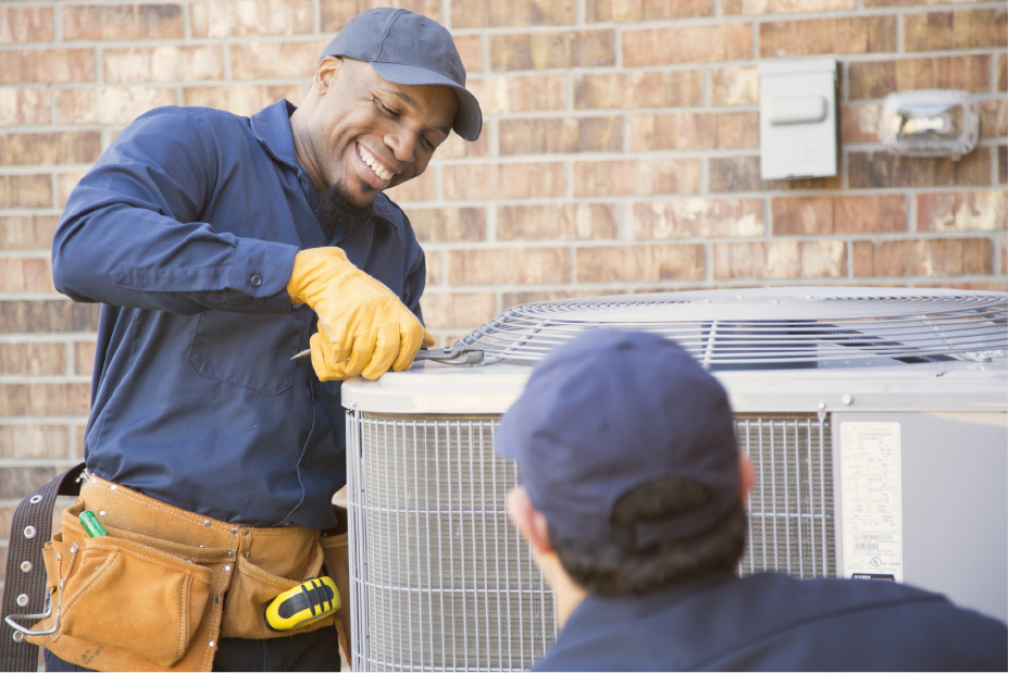 Technician Working on AC Unit | Pro Comfort Heating & Cooling